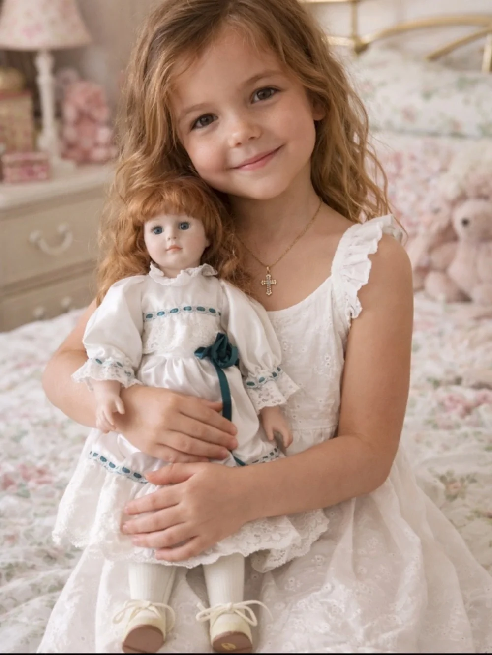 Vintage Porcelain Christmas Doll